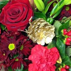 Christmas Florist Choice Hand Tied Bouquet 