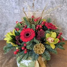Christmas Florist Choice Hatbox