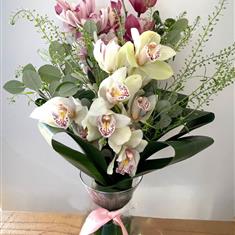 Cymbidium Orchid Vase Arrangement