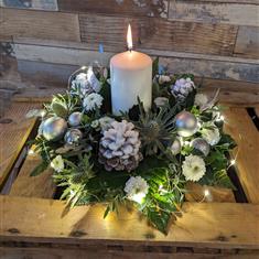 Winter Whites Candle Arrangement 