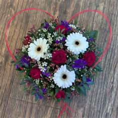 Florist Choice Heart Cemetry Posy