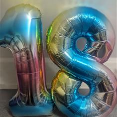 22 Inch Large Gradient Number 7 Balloon